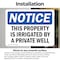 Signmission This Property Is Irrigated By Private Well, 7 in W x Rectangle, Vinyl Decal OS-2PACK-NS-D-57-L-18647 - alternate 3